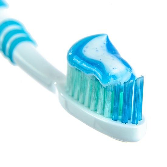 Toothbrush with toothpaste