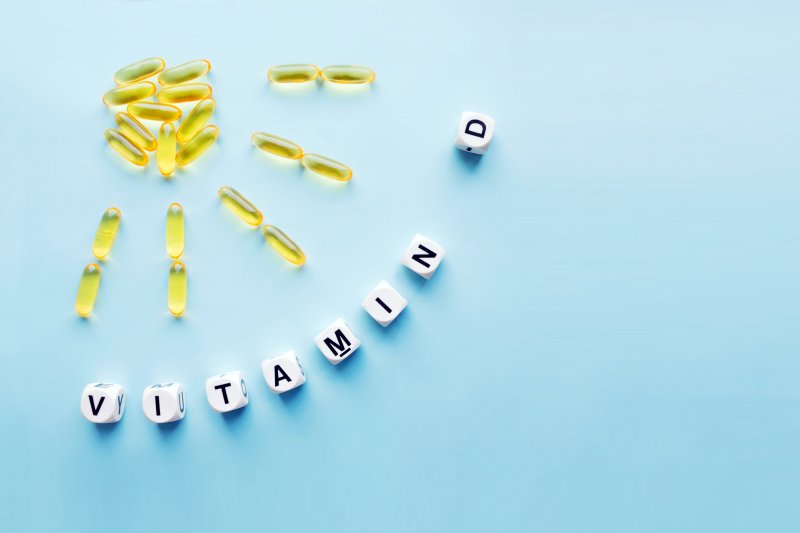 A bunch of vitamin D capsules